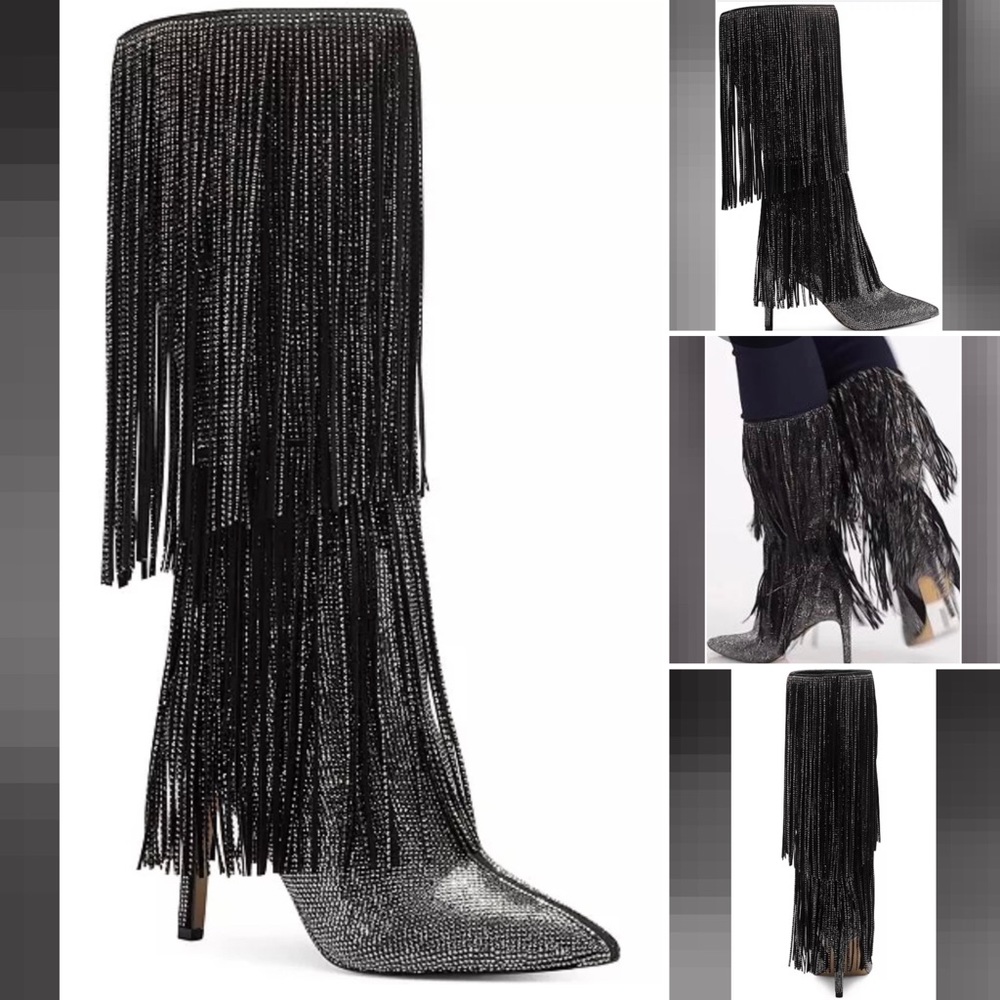 INC International Concepts Ishani Fringe Boots